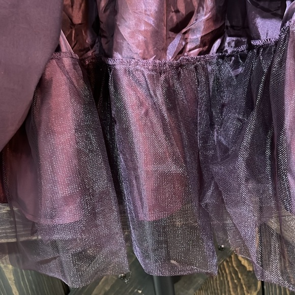 Forever 21 Fit & Flare Mini Dress Purple L Eggplant Bow Girly Y2K Party NWT - Picture 6 of 15